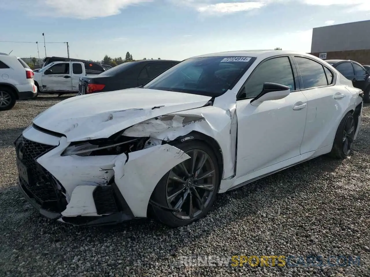 1 Photograph of a damaged car JTHGZ1B21M5043696 LEXUS IS 350 F S 2021