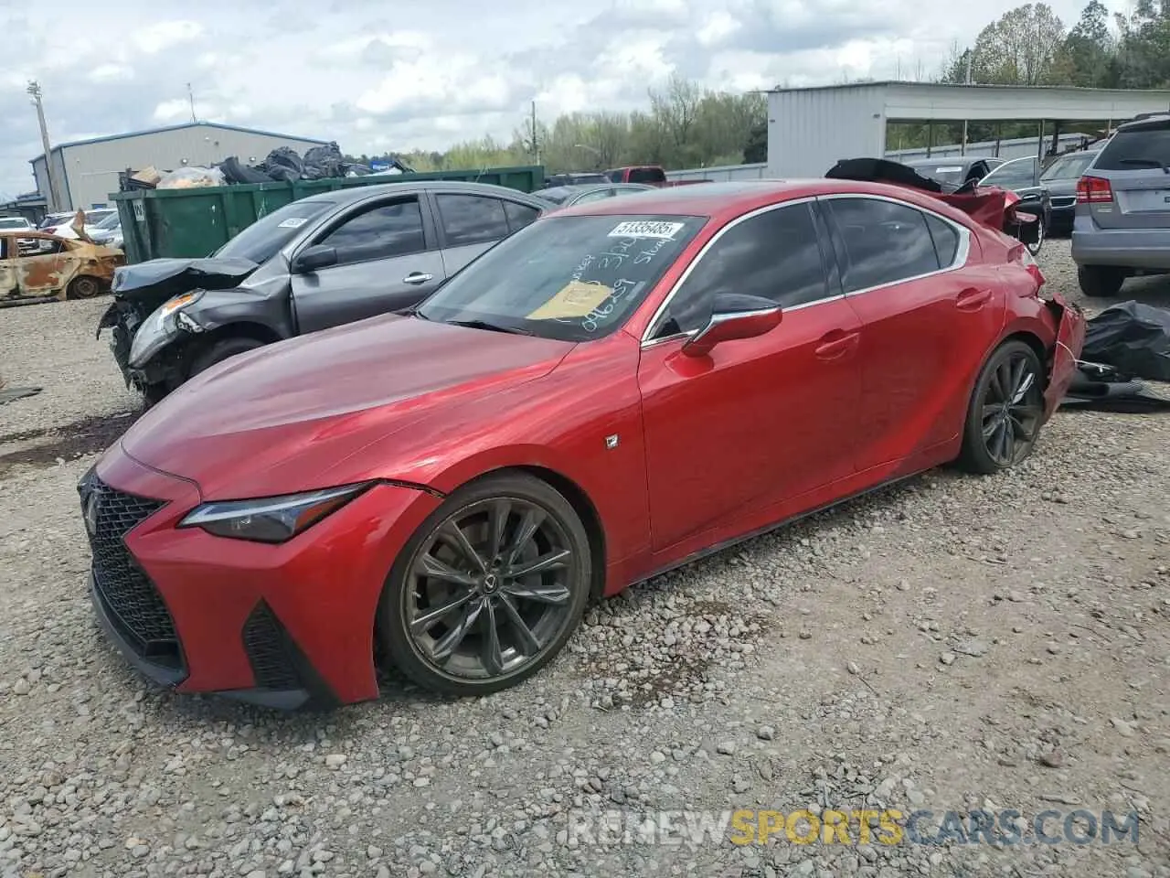 1 Photograph of a damaged car JTHGZ1B2XM5046239 LEXUS IS 350 F S 2021