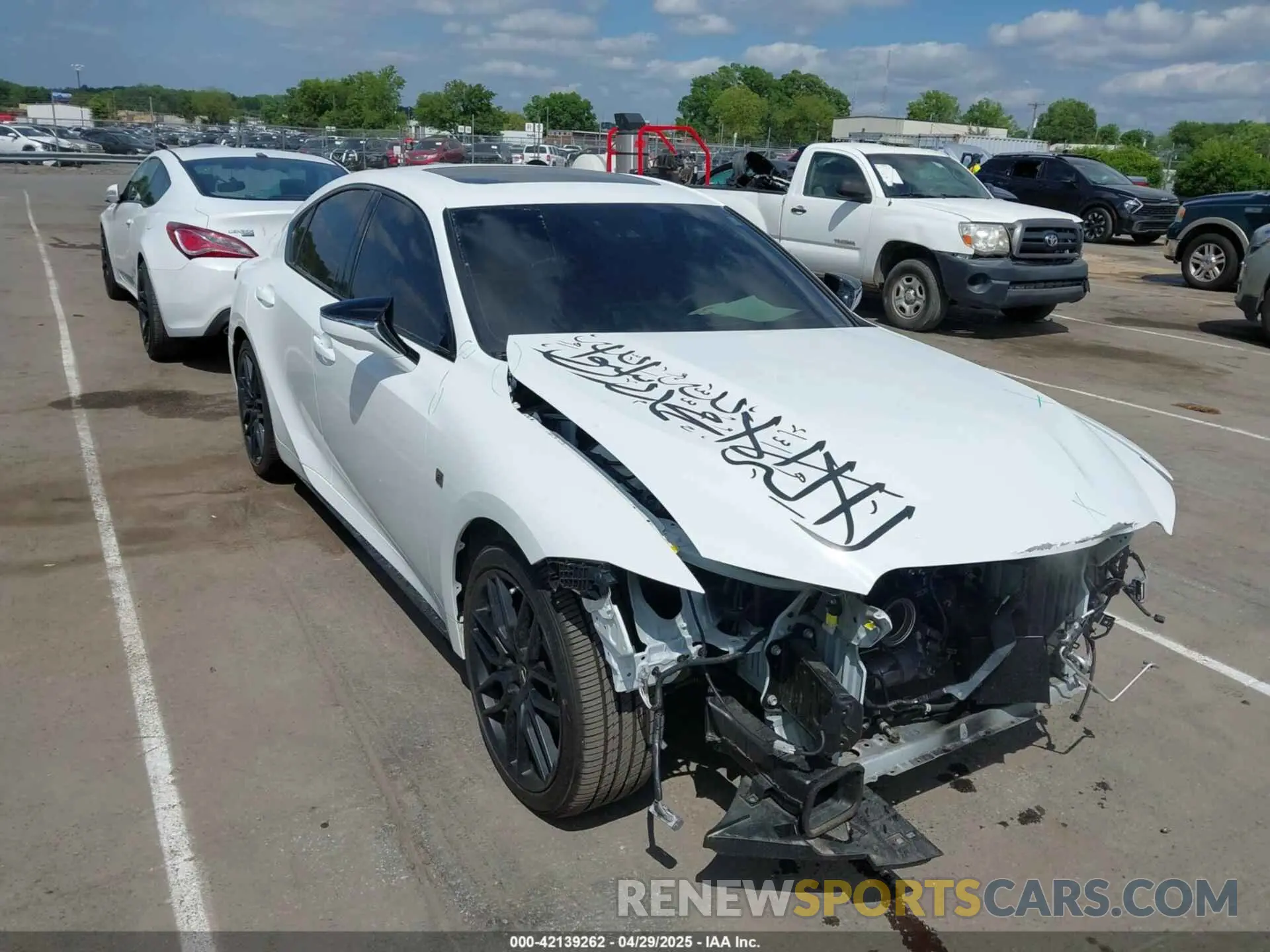 1 Photograph of a damaged car JTHAP1D27P5004186 LEXUS IS 500 2023