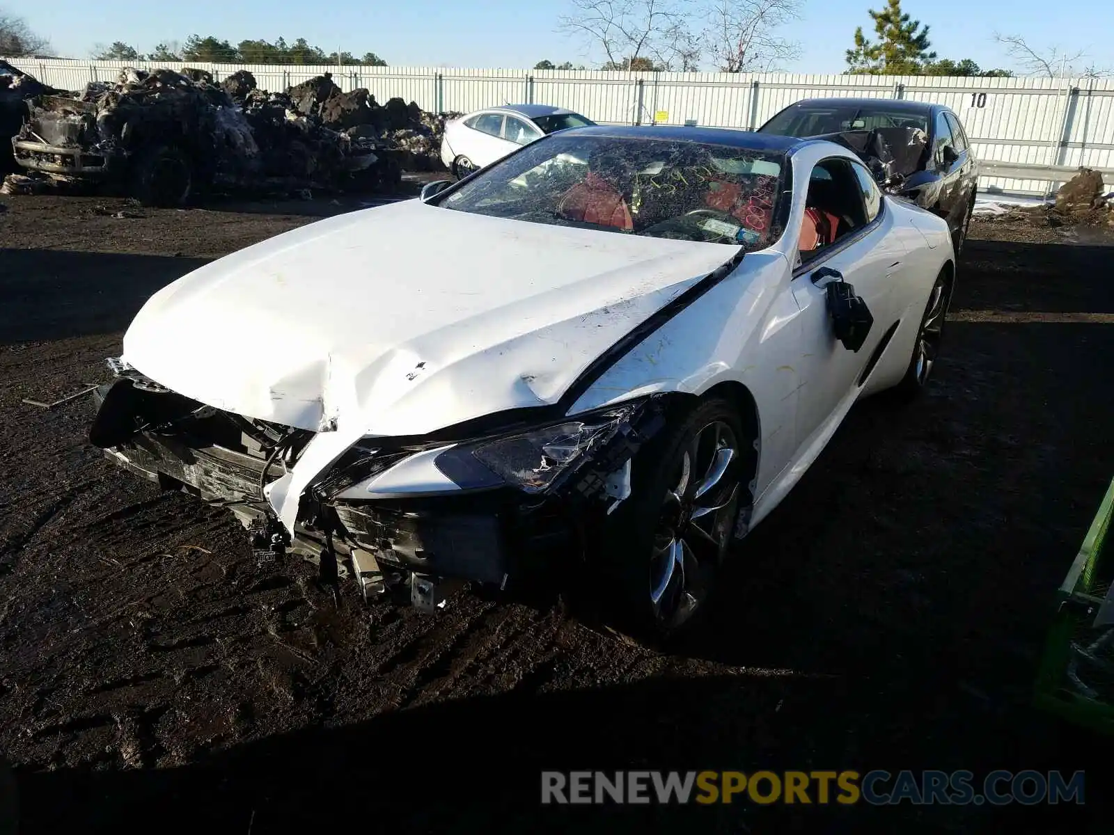 2 Photograph of a damaged car JTHAP5AY9LA007494 LEXUS LC500 2020