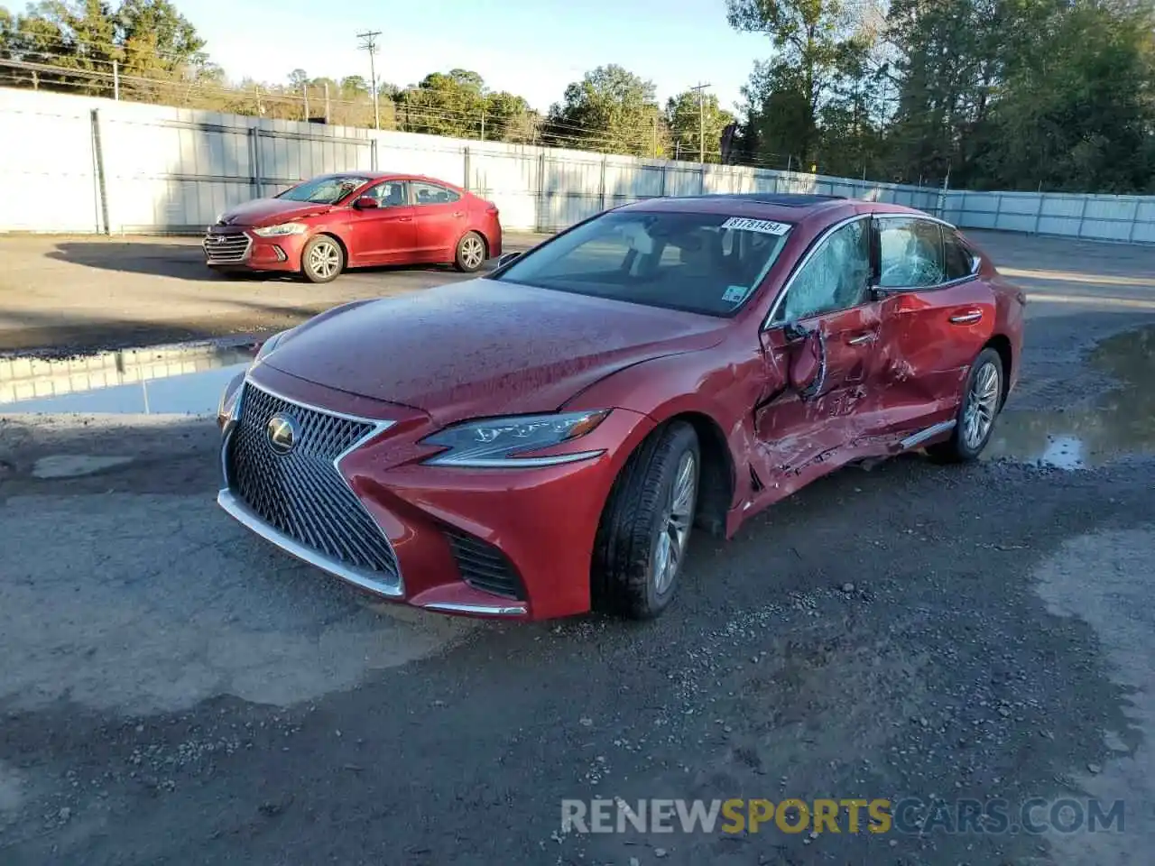 1 Photograph of a damaged car JTHB51FF1K5007992 LEXUS LS500 2019