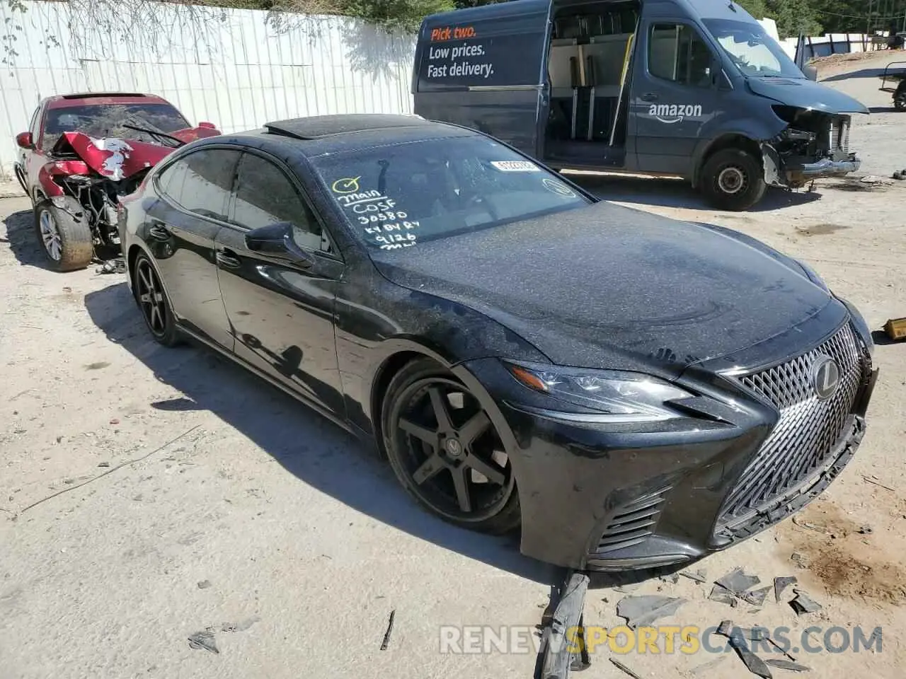1 Photograph of a damaged car JTHB51FF9K5007609 LEXUS LS500 2019