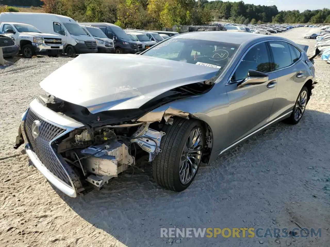 2 Photograph of a damaged car JTHB51FFXK5009482 LEXUS LS500 2019