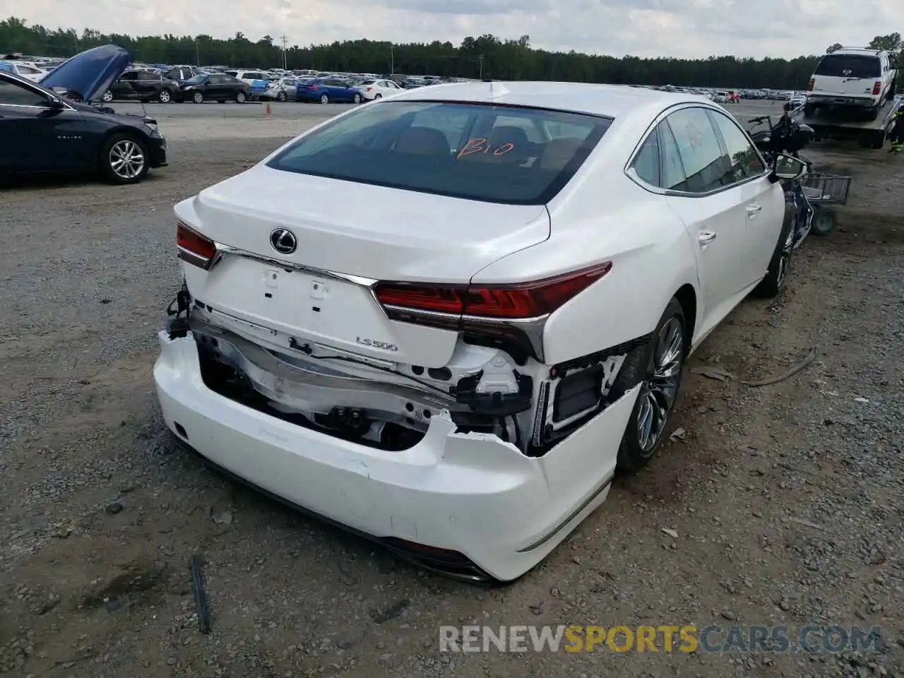 4 Photograph of a damaged car JTHD51FF5L5012431 LEXUS LS500 2020