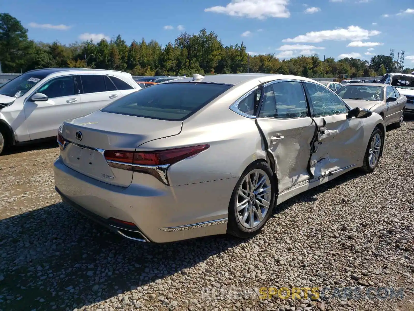 4 Photograph of a damaged car JTHD51FF6L5011045 LEXUS LS500 2020