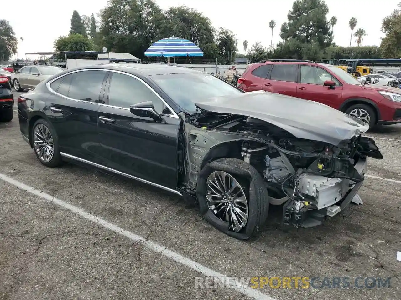 4 Photograph of a damaged car JTHD51FF3M5014289 LEXUS LS500 2021