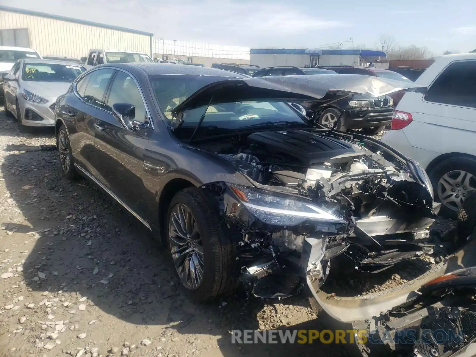 1 Photograph of a damaged car JTHD51FF6M5013525 LEXUS LS500 2021