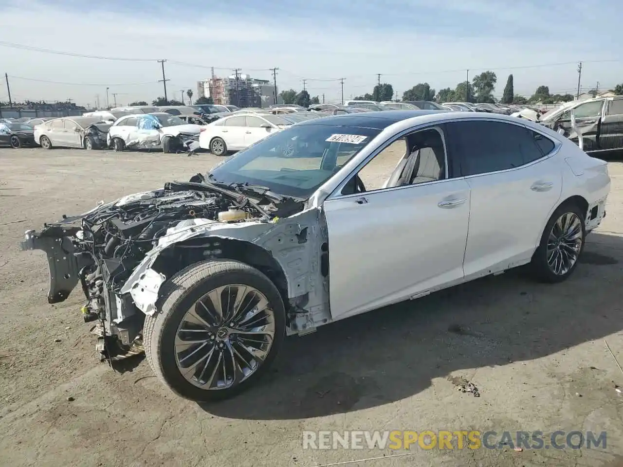 1 Photograph of a damaged car JTHD51FF6M5014500 LEXUS LS500 2021