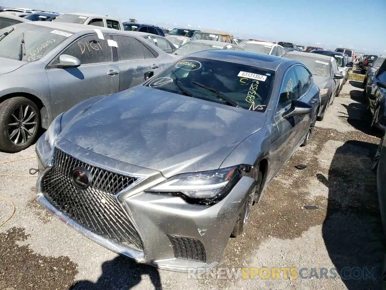 2 Photograph of a damaged car JTHD51FF7M5015154 LEXUS LS500 2021