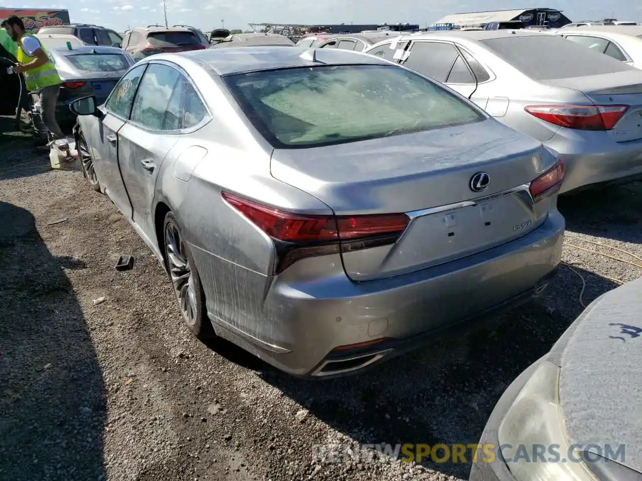 3 Photograph of a damaged car JTHD51FF7M5015154 LEXUS LS500 2021