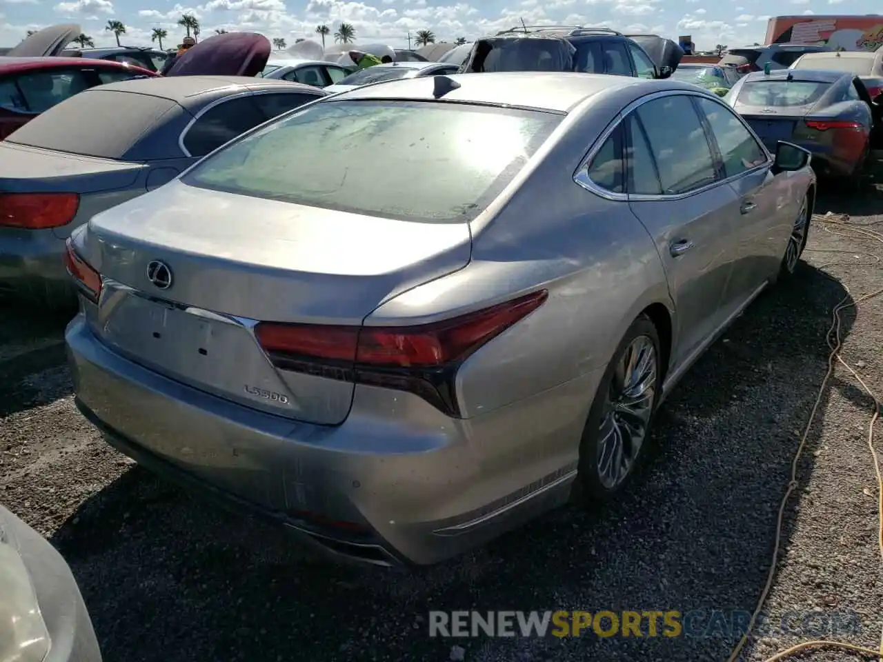 4 Photograph of a damaged car JTHD51FF7M5015154 LEXUS LS500 2021