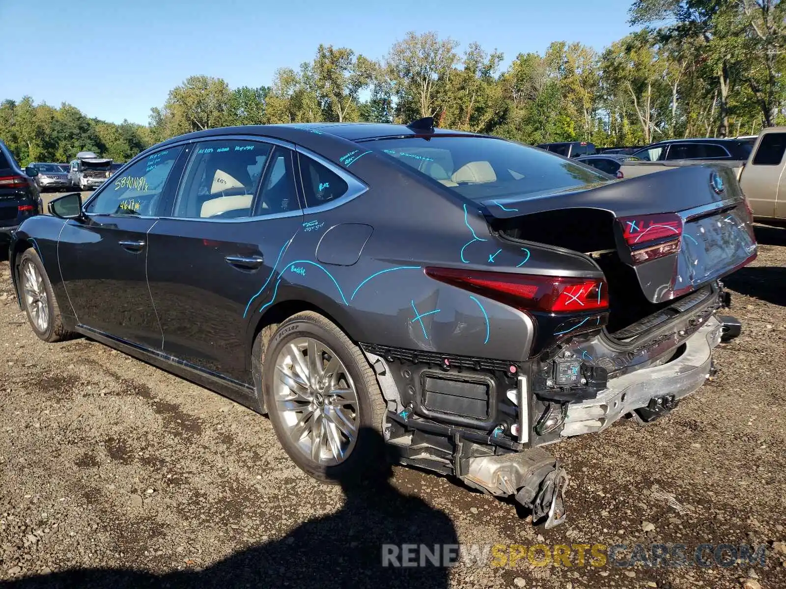 3 Photograph of a damaged car JTHD51GF2M5009017 LEXUS LS500 2021