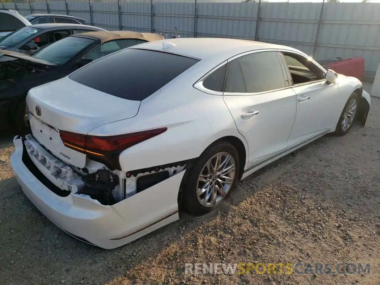 4 Photograph of a damaged car JTHDY1FF4M5016706 LEXUS LS500 2021