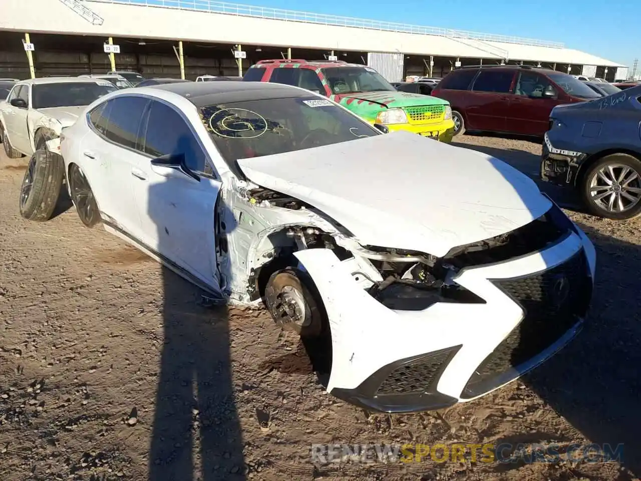 1 Photograph of a damaged car JTHF51FF1M5014980 LEXUS LS500 2021