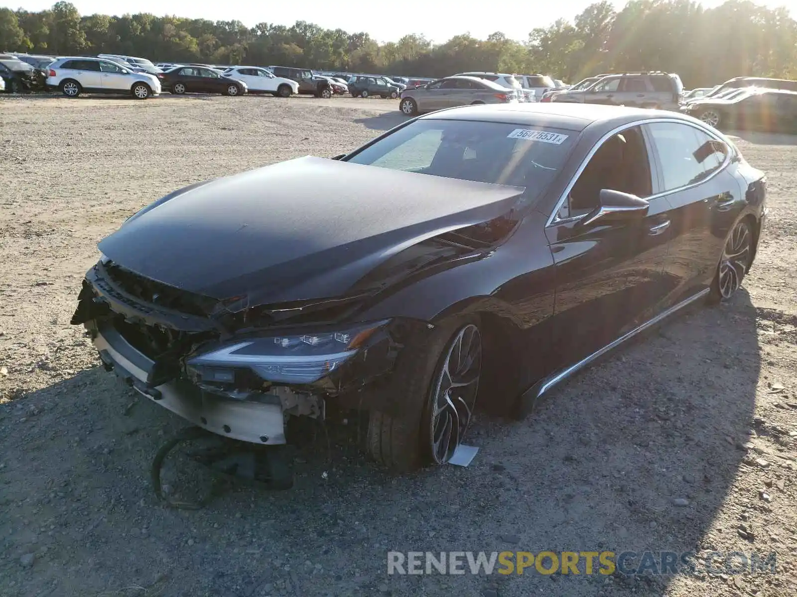 2 Photograph of a damaged car JTHG5LGFXM5008710 LEXUS LS500 2021