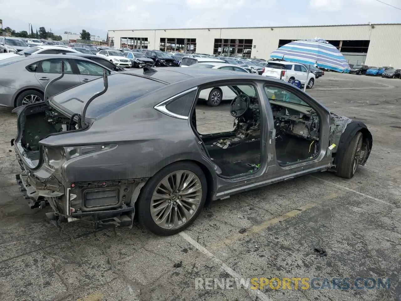 3 Photograph of a damaged car JTHD51FF0P5018885 LEXUS LS500 2023