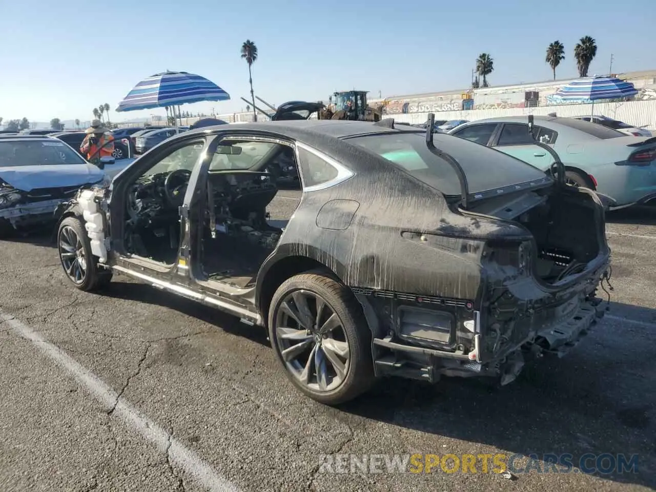 2 Photograph of a damaged car JTHF51FF5P5018003 LEXUS LS500 2023