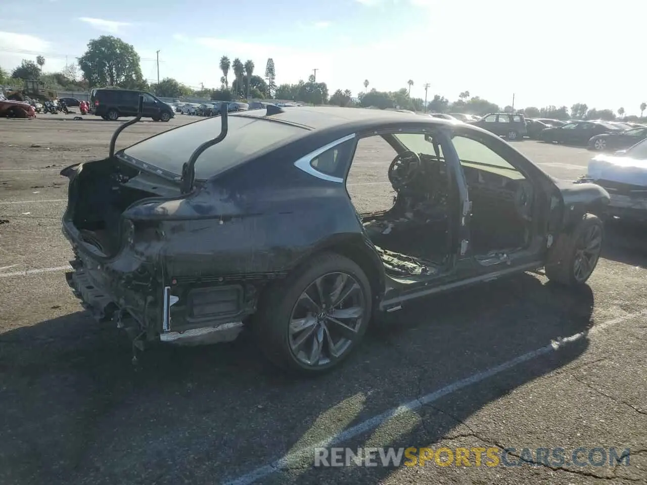 3 Photograph of a damaged car JTHF51FF5P5018003 LEXUS LS500 2023