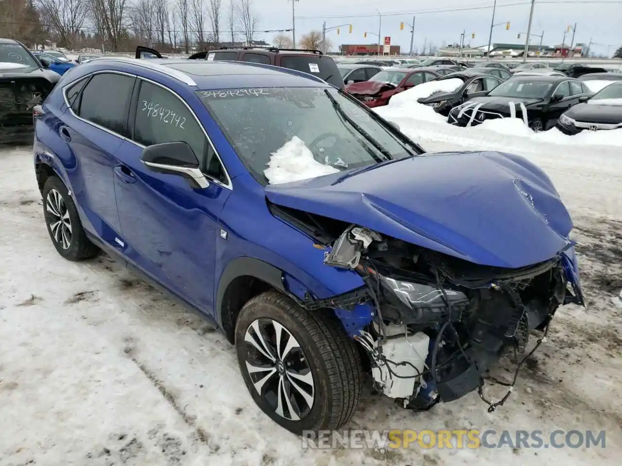 1 Photograph of a damaged car JTJBARBZ0K2207448 LEXUS NX 2019