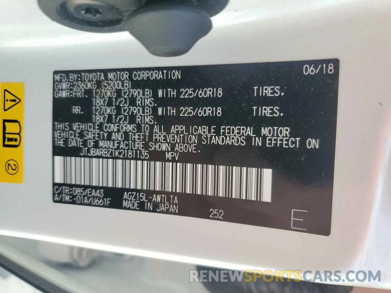 14 Photograph of a damaged car JTJBARBZ1K2181135 LEXUS NX 2019