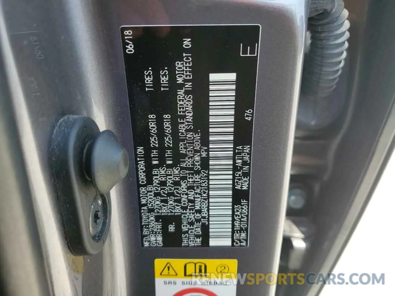 13 Photograph of a damaged car JTJBARBZ1K2183192 LEXUS NX 2019
