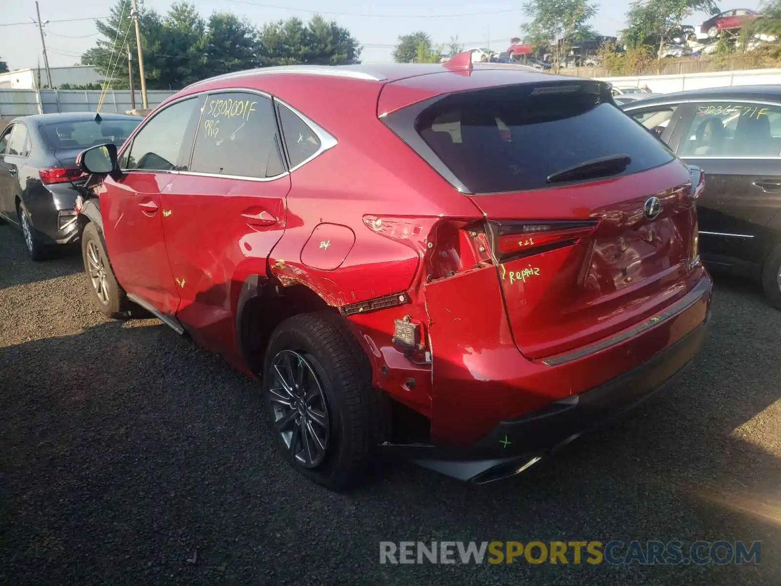 3 Photograph of a damaged car JTJBARBZ5K2180697 LEXUS NX 2019