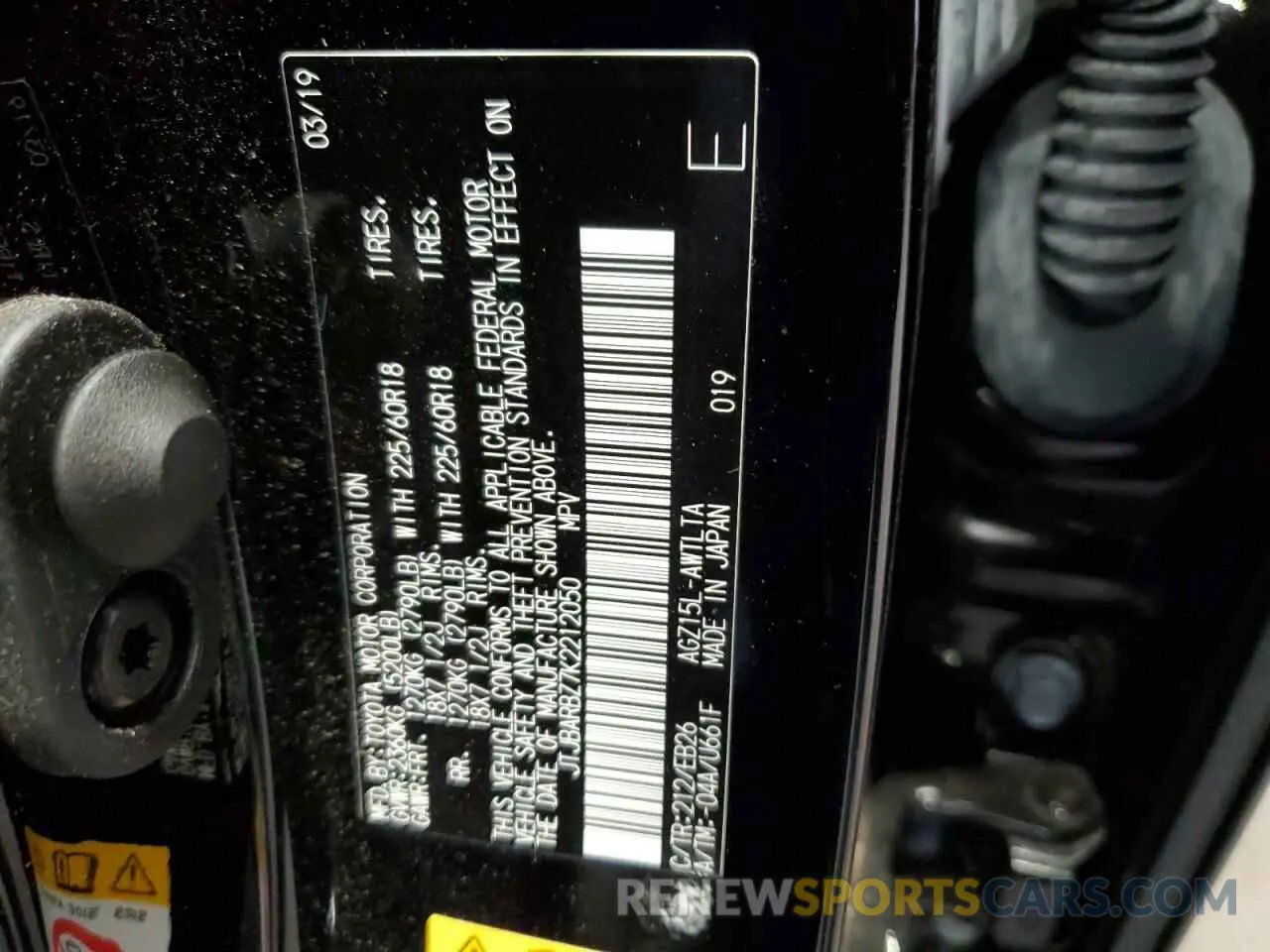 13 Photograph of a damaged car JTJBARBZ7K2212050 LEXUS NX 2019