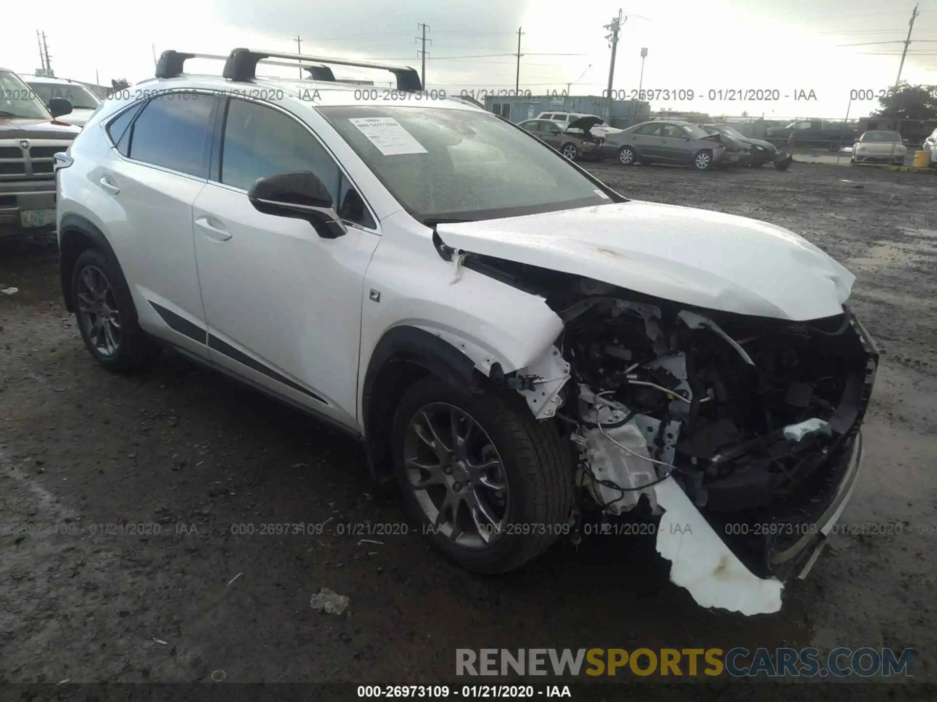 1 Photograph of a damaged car JTJBARBZ9K2207223 LEXUS NX 2019