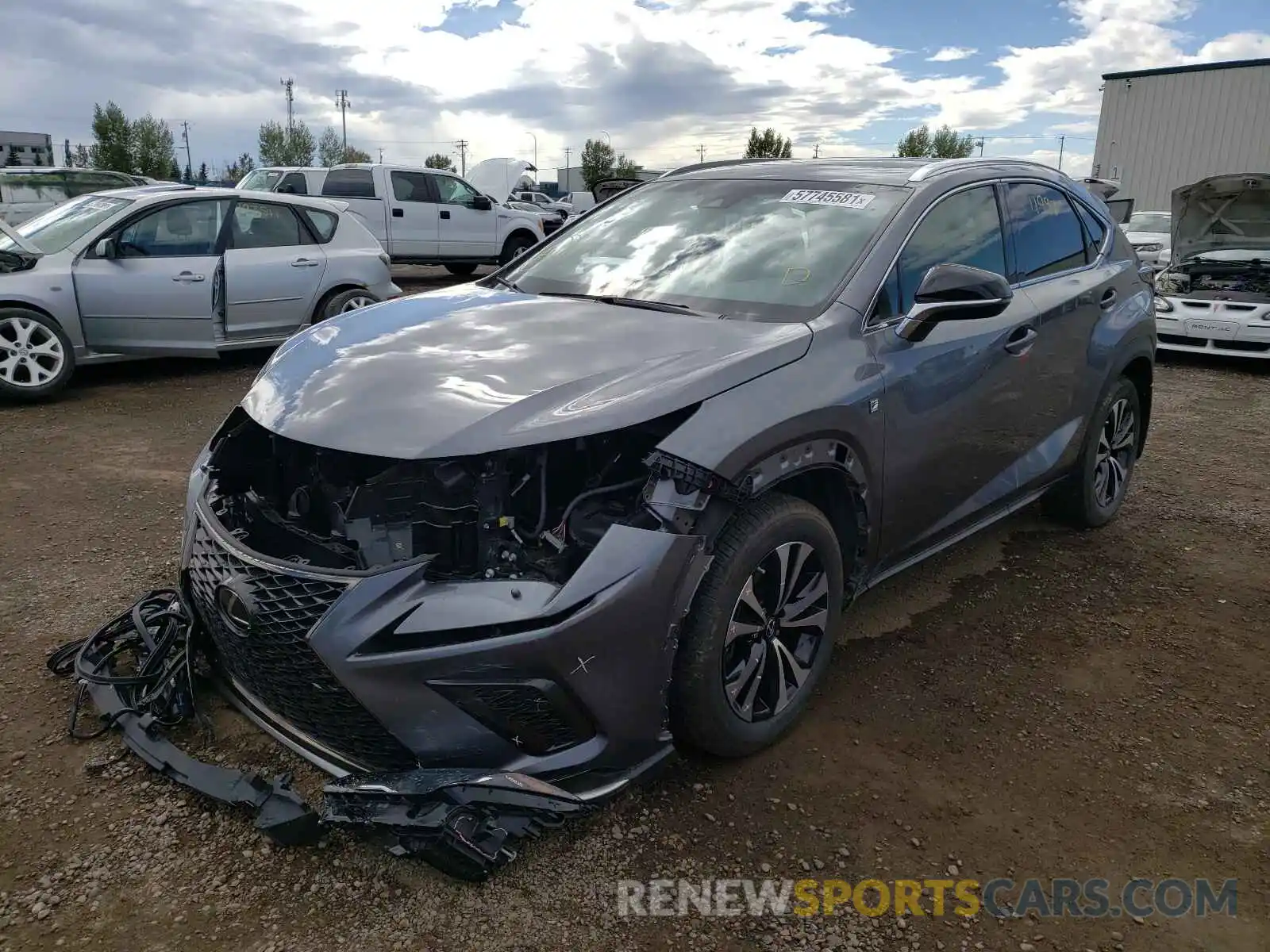 2 Photograph of a damaged car JTJBARBZXK2192621 LEXUS NX 2019