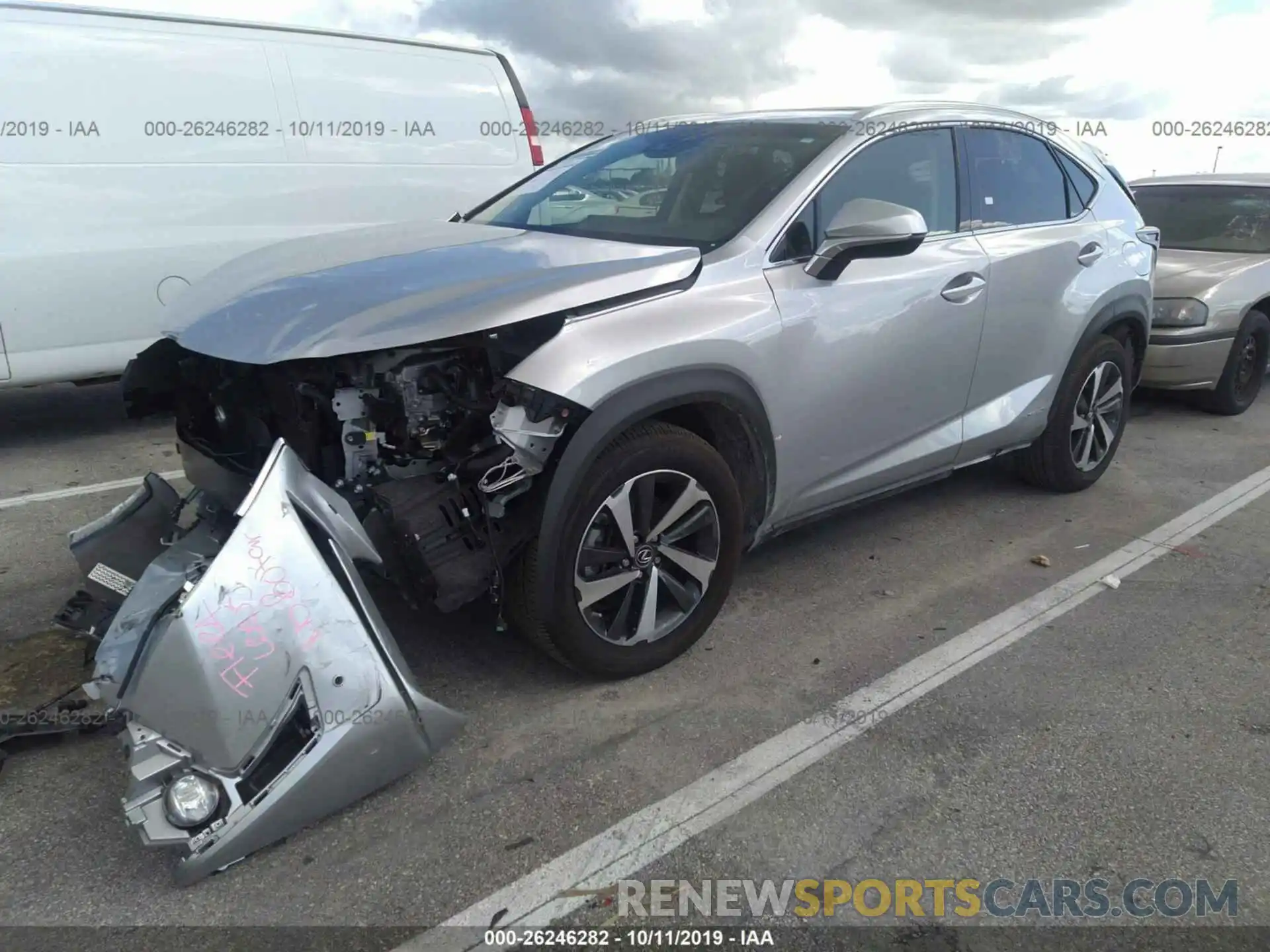 2 Photograph of a damaged car JTJBJRBZ0K2115711 LEXUS NX 2019