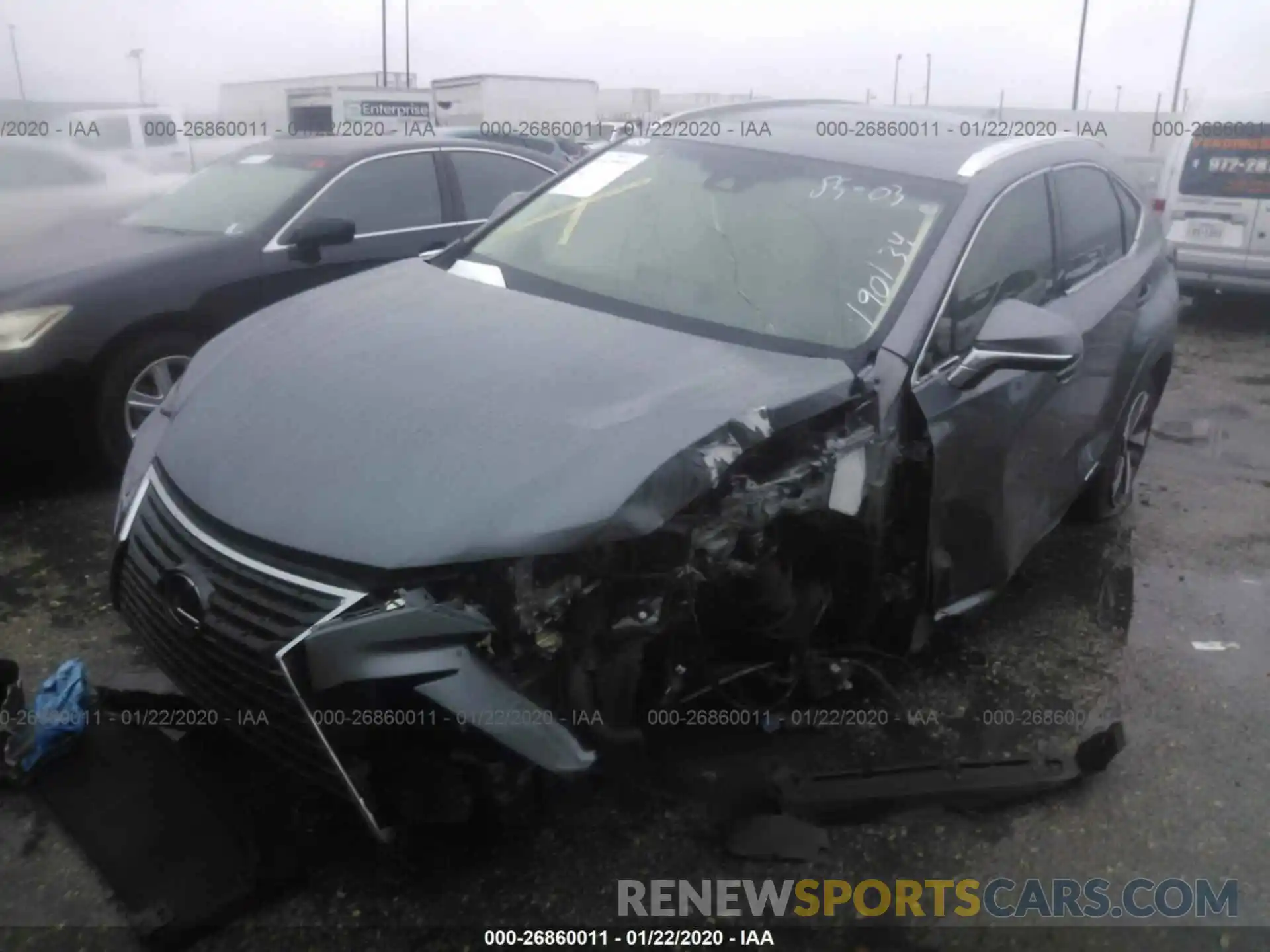 2 Photograph of a damaged car JTJBJRBZXK2110158 LEXUS NX 2019