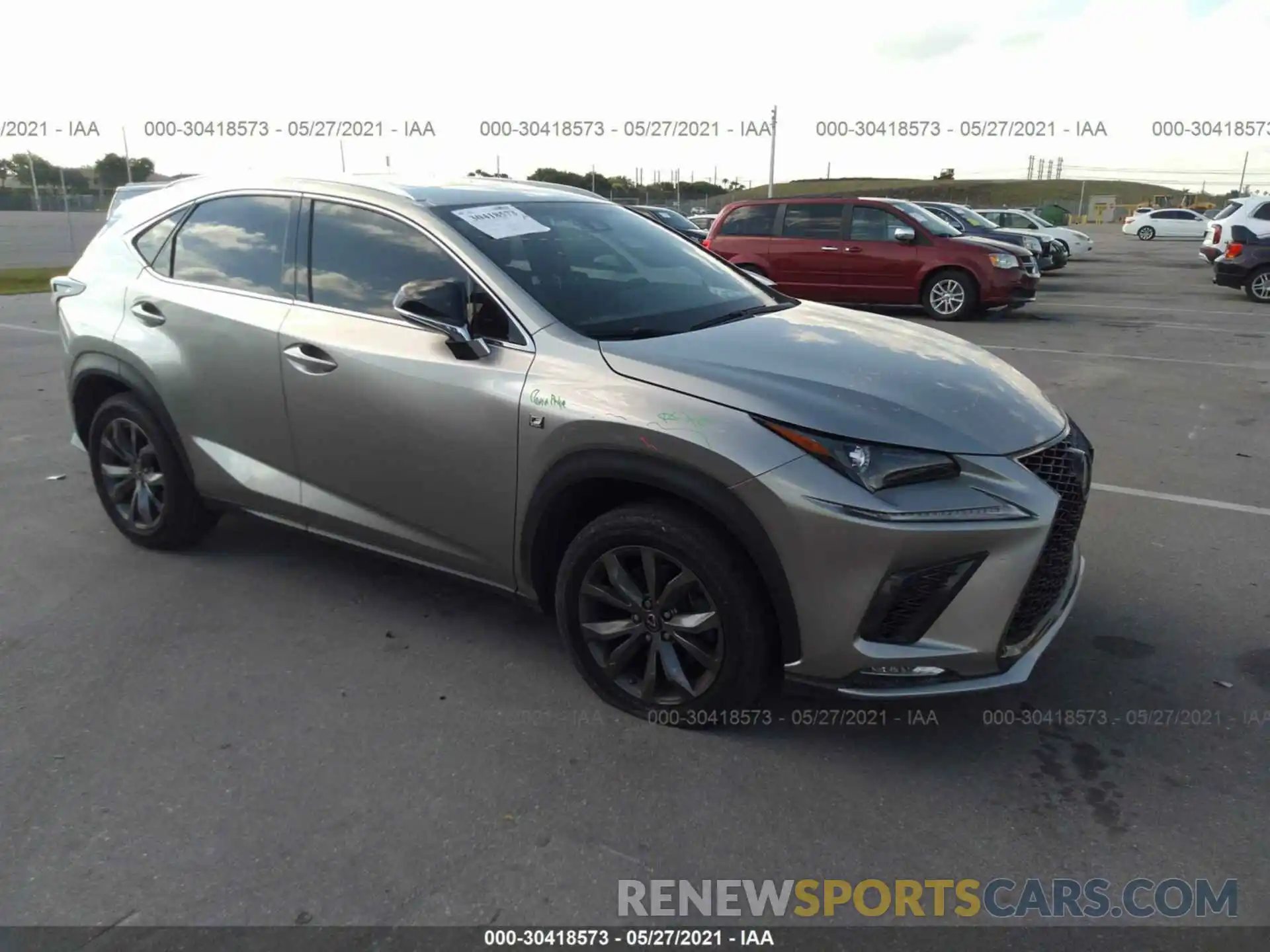 1 Photograph of a damaged car JTJYARBZ0K2122698 LEXUS NX 2019