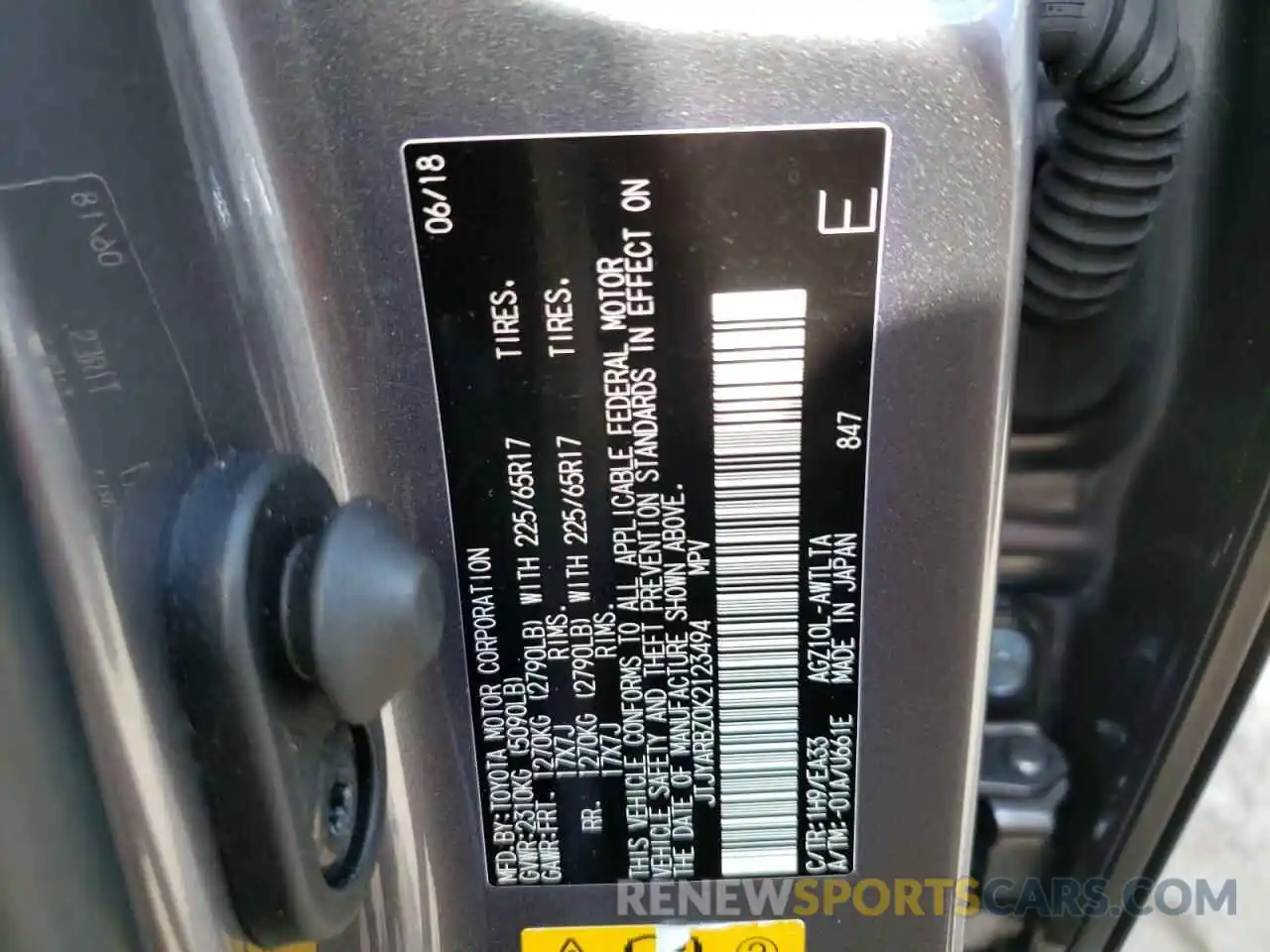 10 Photograph of a damaged car JTJYARBZ0K2123494 LEXUS NX 2019