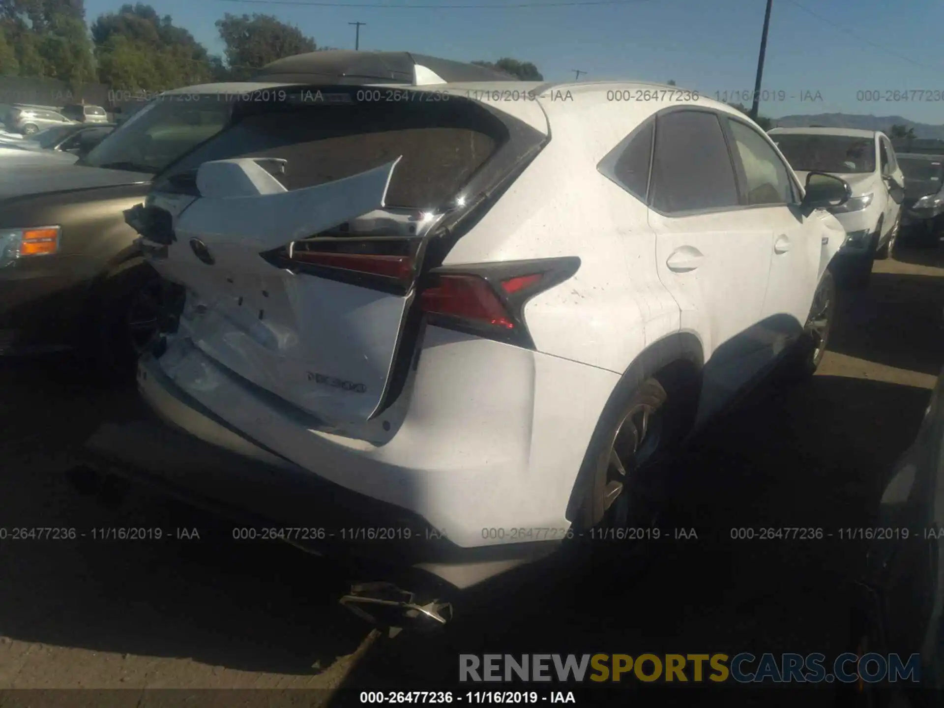 4 Photograph of a damaged car JTJYARBZ3K2123893 LEXUS NX 2019