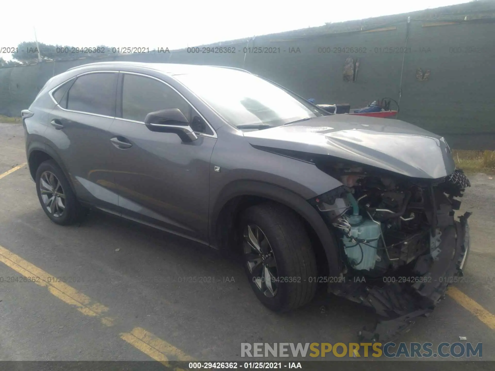 1 Photograph of a damaged car JTJYARBZ9K2156011 LEXUS NX 2019