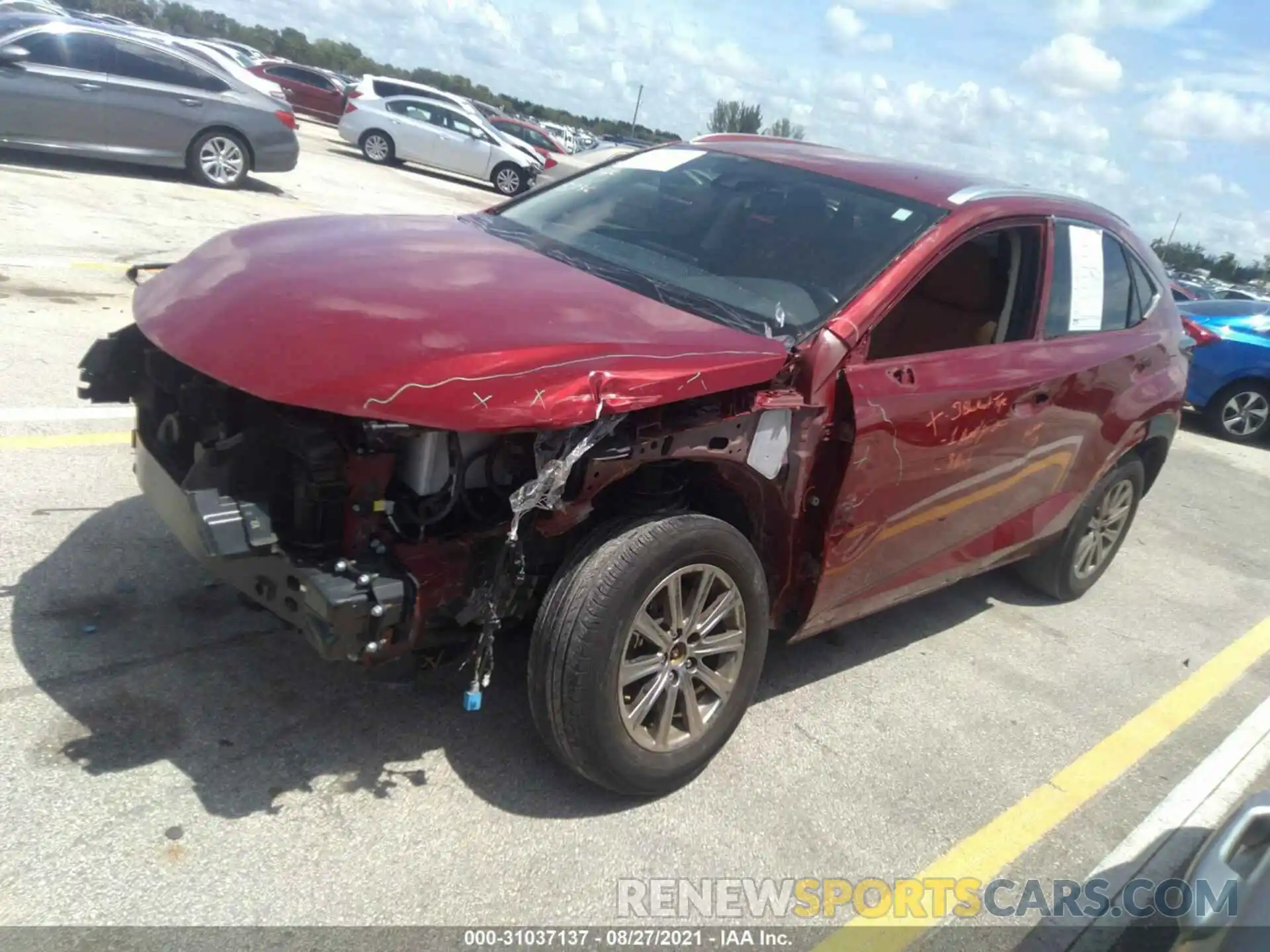 2 Photograph of a damaged car JTJAARBZ3L5003433 LEXUS NX 2020