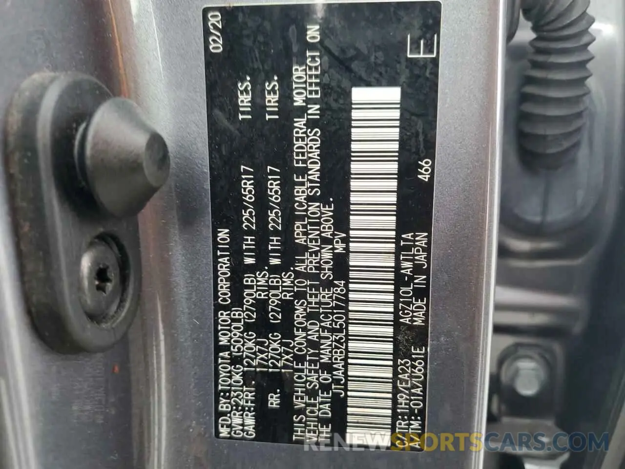 13 Photograph of a damaged car JTJAARBZ3L5017784 LEXUS NX 2020