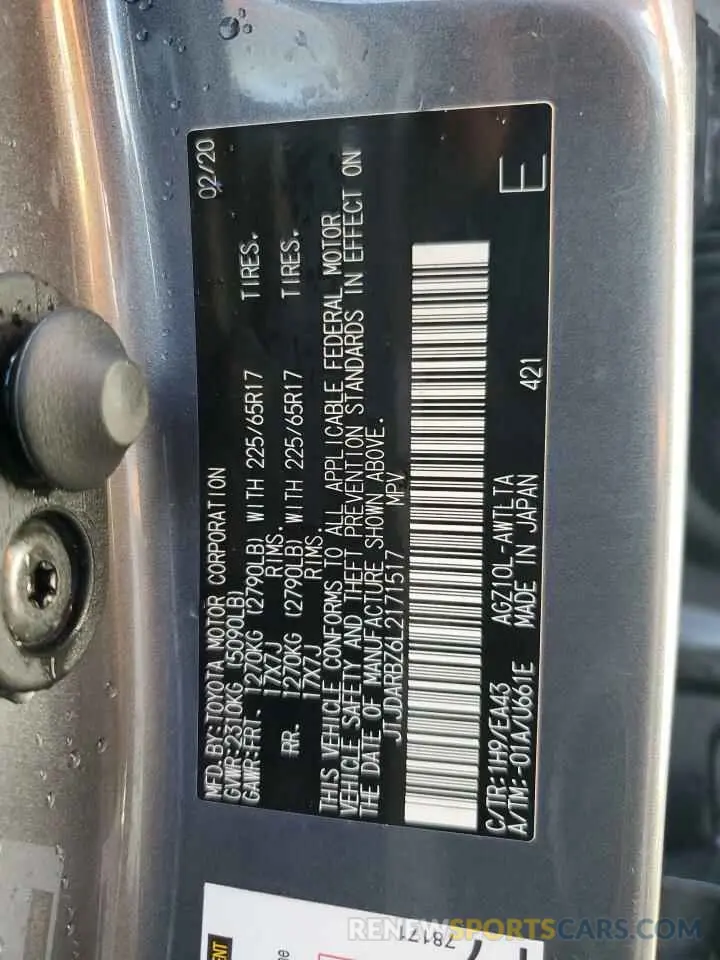 13 Photograph of a damaged car JTJDARBZ6L2171517 LEXUS NX 2020