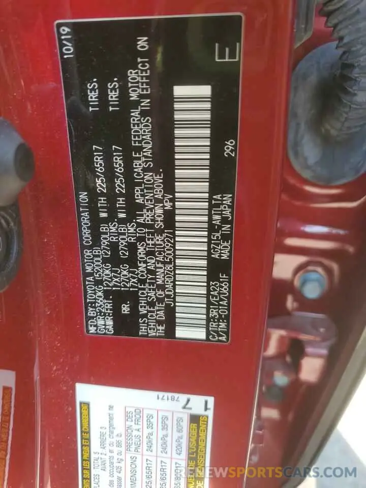 12 Photograph of a damaged car JTJDARDZ8L5009271 LEXUS NX 2020