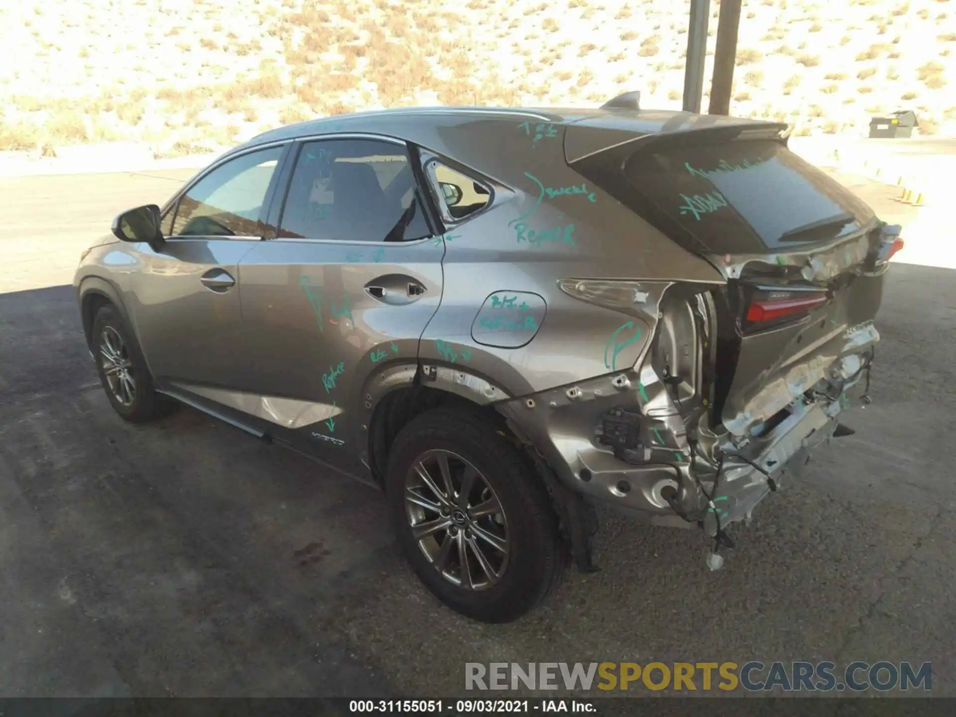 3 Photograph of a damaged car JTJDJRDZ2L2128628 LEXUS NX 2020