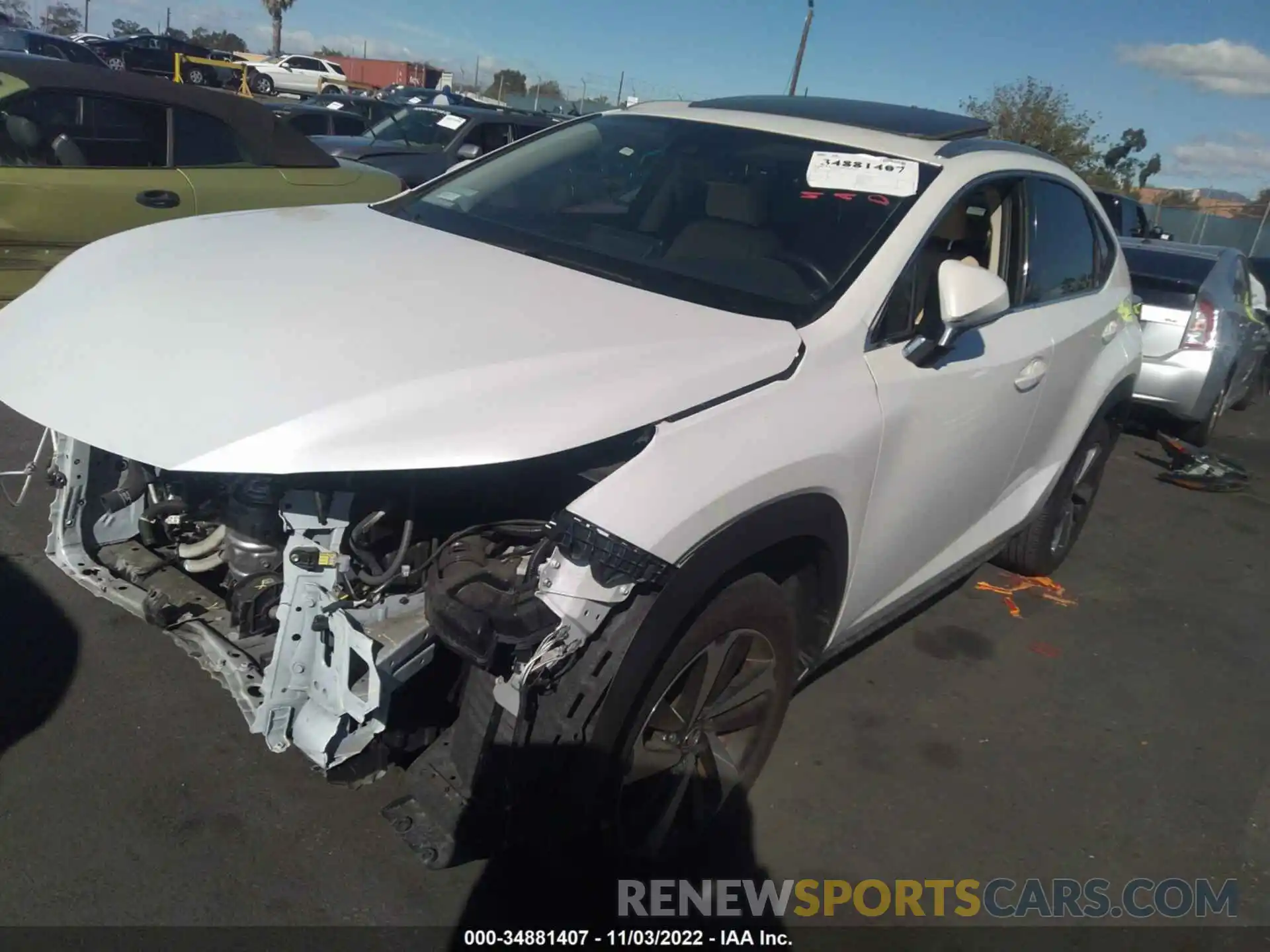 2 Photograph of a damaged car JTJGARBZ4L2177412 LEXUS NX 2020