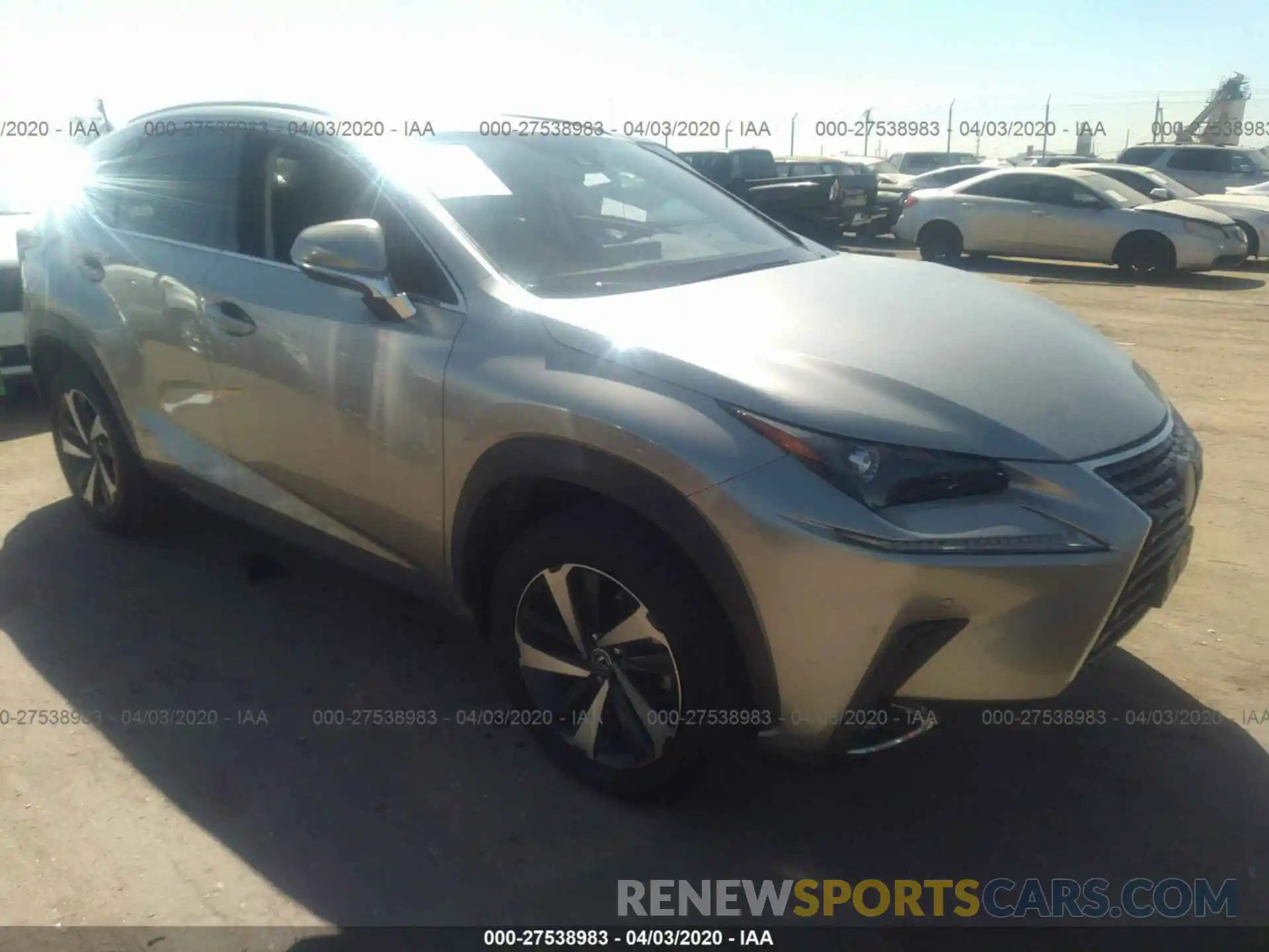 1 Photograph of a damaged car JTJGJRDZ2L2133728 LEXUS NX 2020