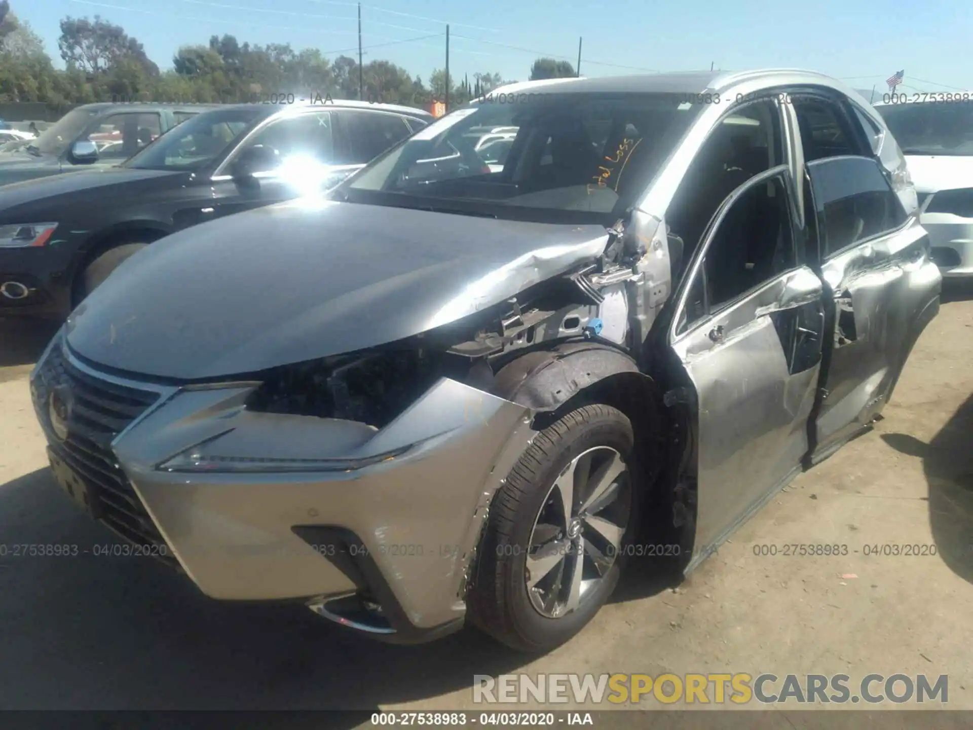 2 Photograph of a damaged car JTJGJRDZ2L2133728 LEXUS NX 2020