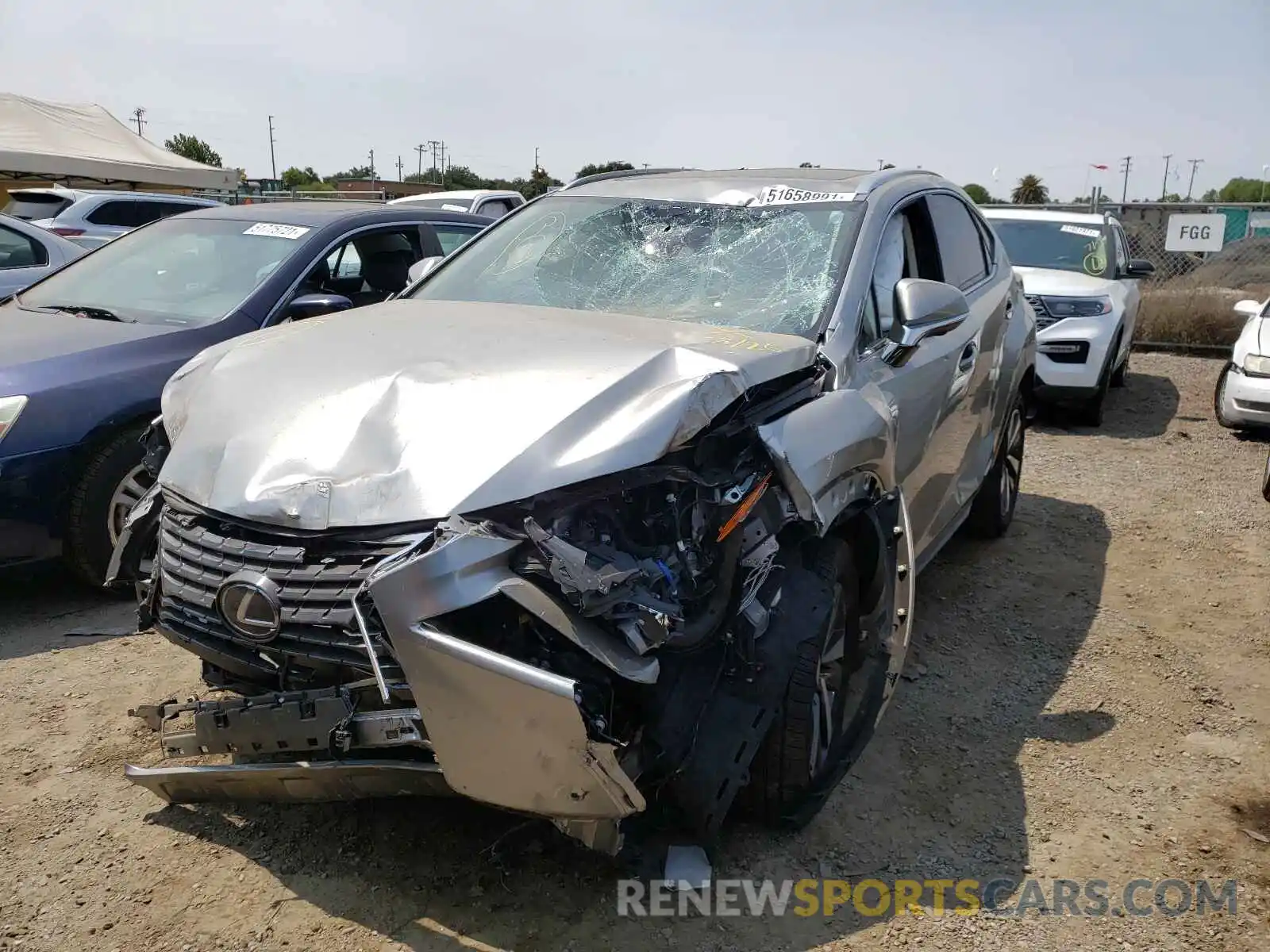 2 Photograph of a damaged car JTJGJRDZ8L2139744 LEXUS NX 2020