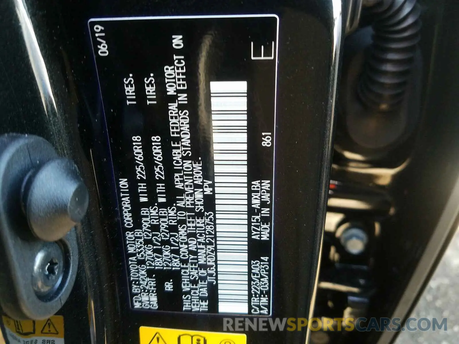 10 Photograph of a damaged car JTJGJRDZ9L2128753 LEXUS NX 2020