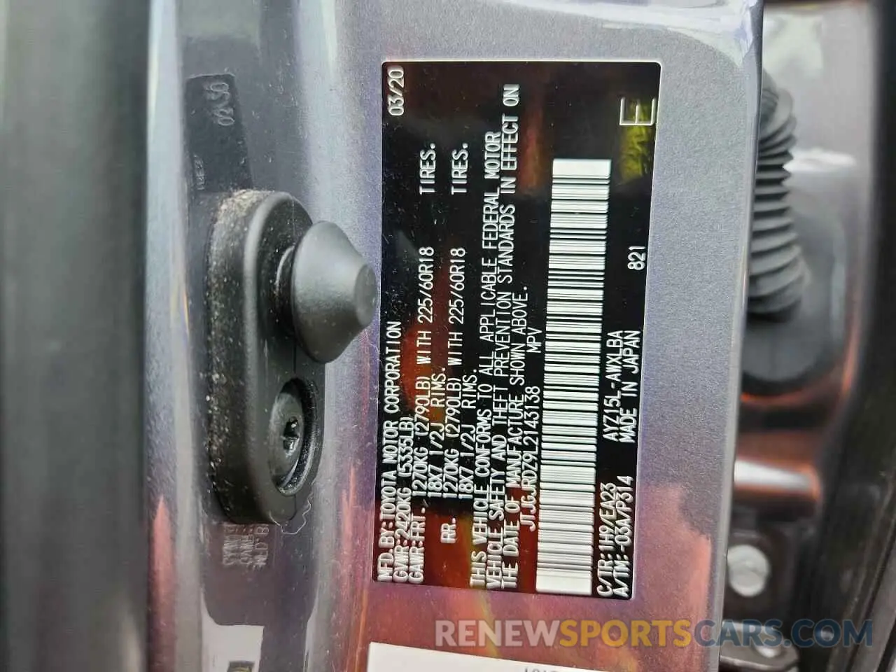 13 Photograph of a damaged car JTJGJRDZ9L2143138 LEXUS NX 2020