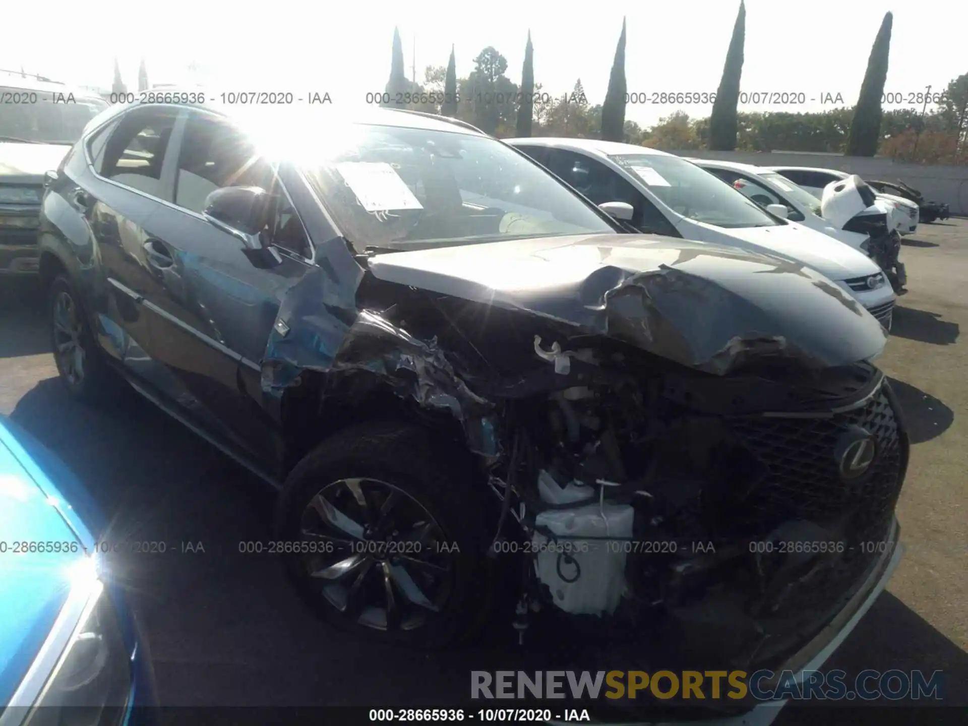 1 Photograph of a damaged car JTJJARBZ4L2162740 LEXUS NX 2020