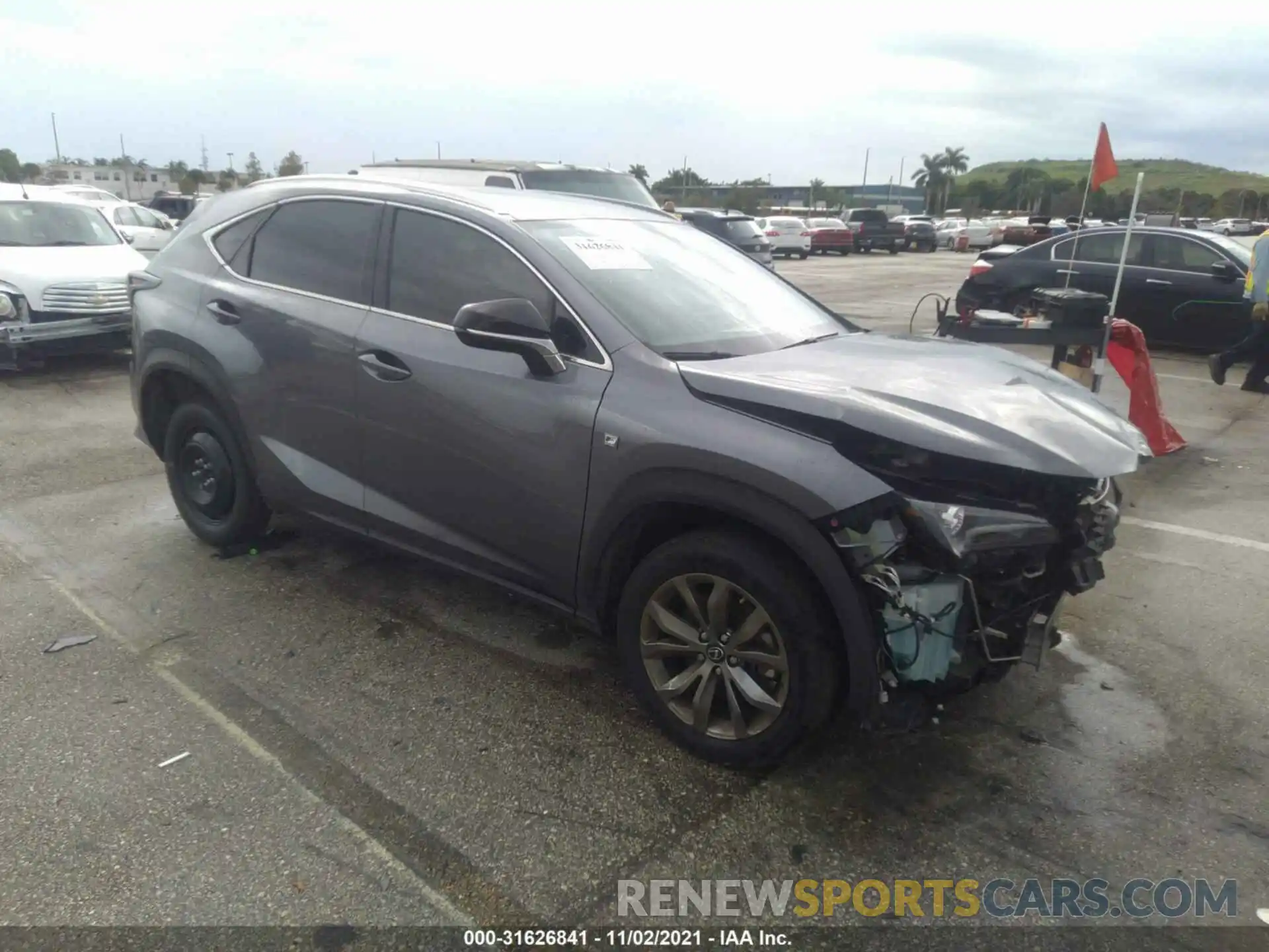 1 Photograph of a damaged car JTJJARBZ7L2175837 LEXUS NX 2020