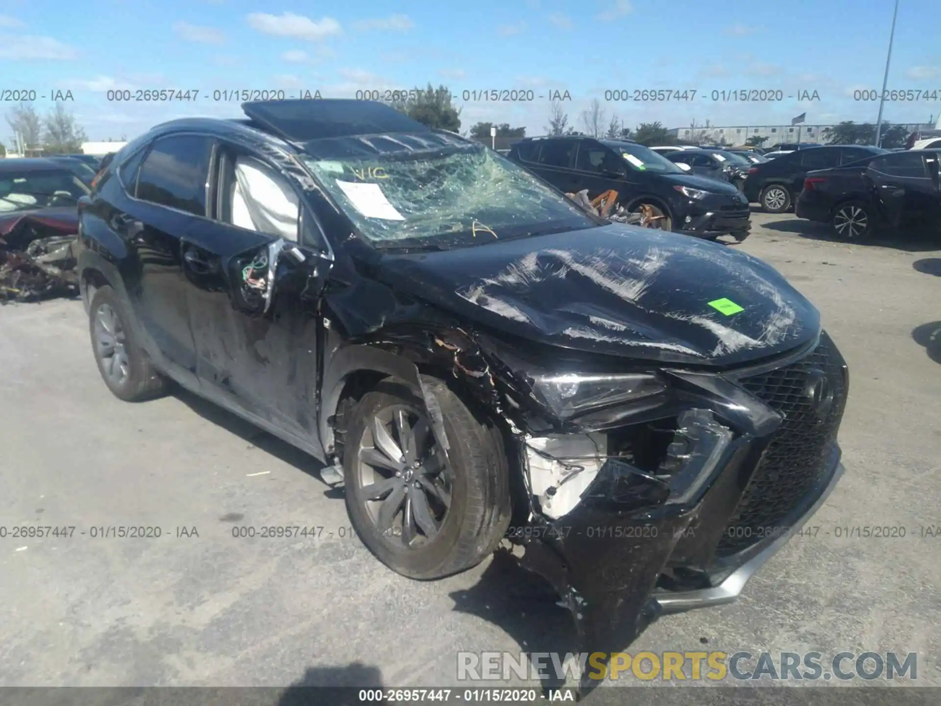 1 Photograph of a damaged car JTJSARBZ4L5000447 LEXUS NX 2020