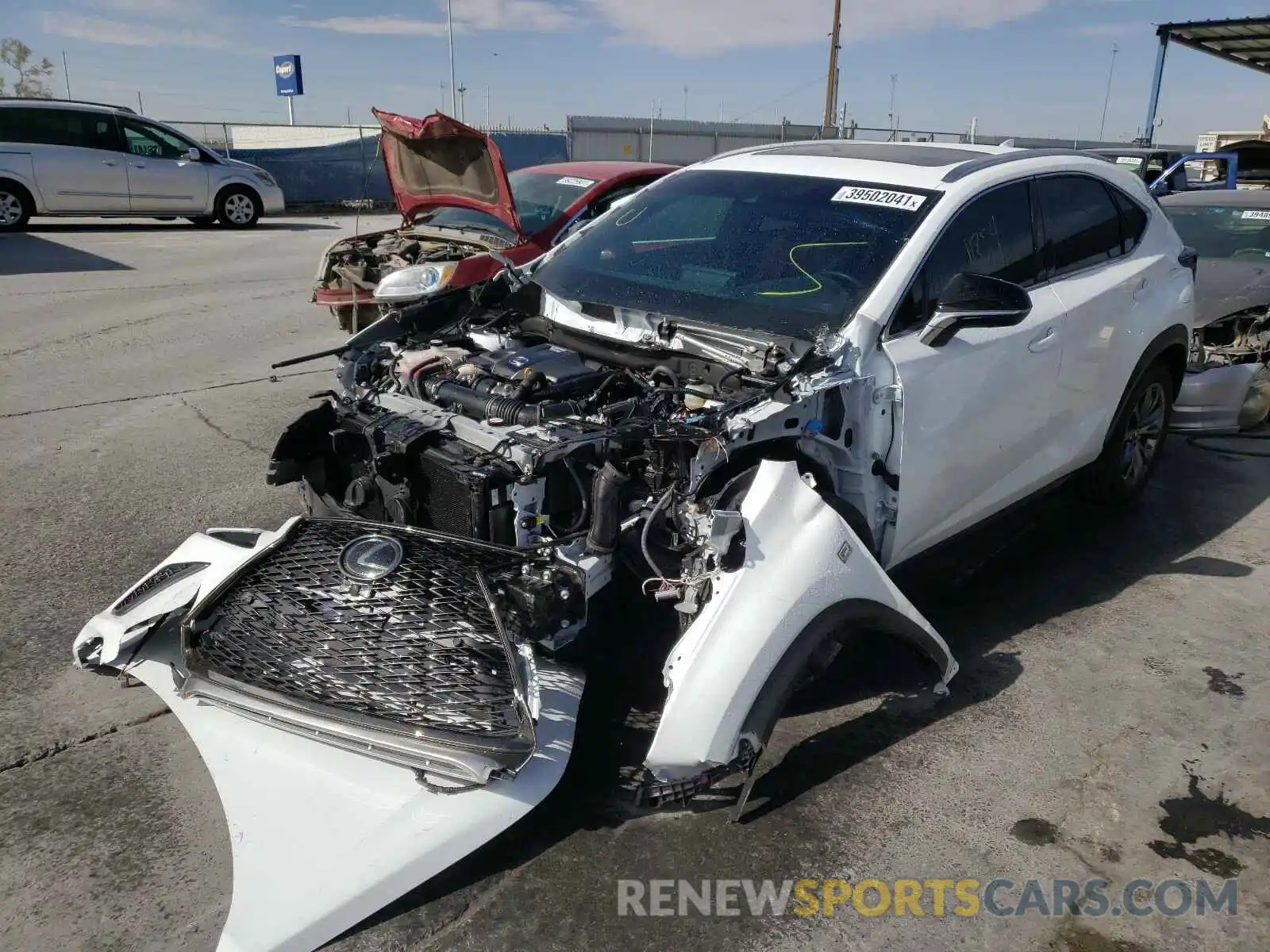 2 Photograph of a damaged car JTJSARBZ5L2159351 LEXUS NX 2020